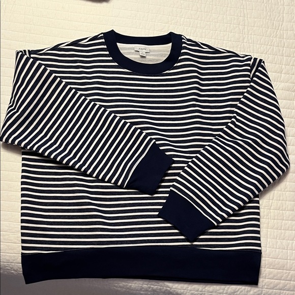 J. Crew Factory Tops - J.Crew NWT Striped Pullover Sweatshirt